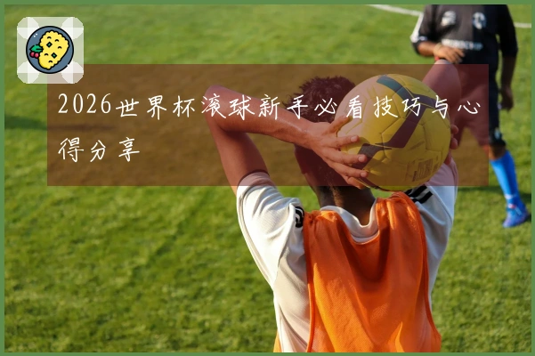 2026世界杯滚球新手必看技巧与心得分享